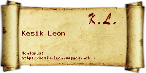 Kesik Leon névjegykártya